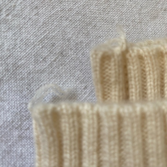 Halogen Wool Cashmere Ivory Cloud Cable Knit Sweater. Sz- XS - Picture 16 of 16